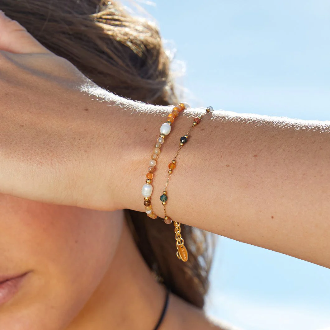 Agate & Pearl Bead Bracelet - Image 9