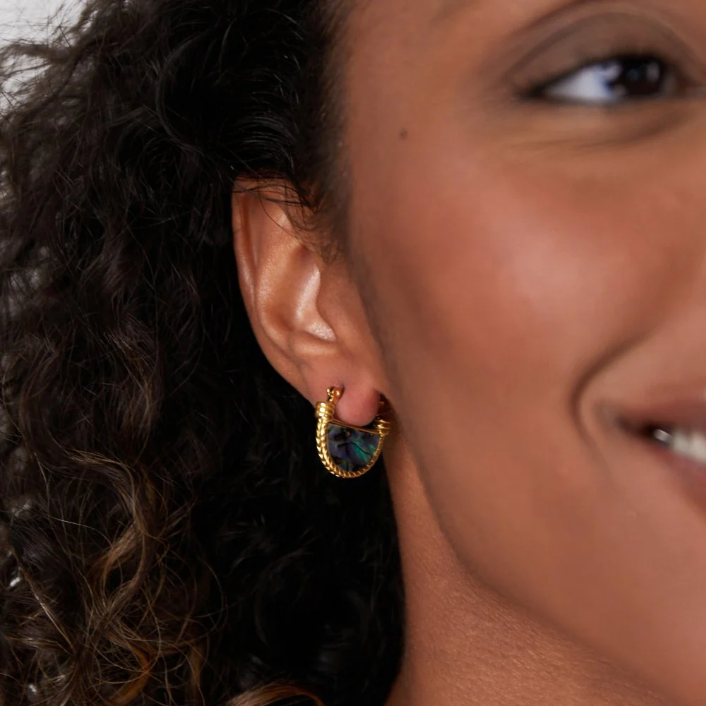 Amalfi Turquoise Shell Earrings - Image 2