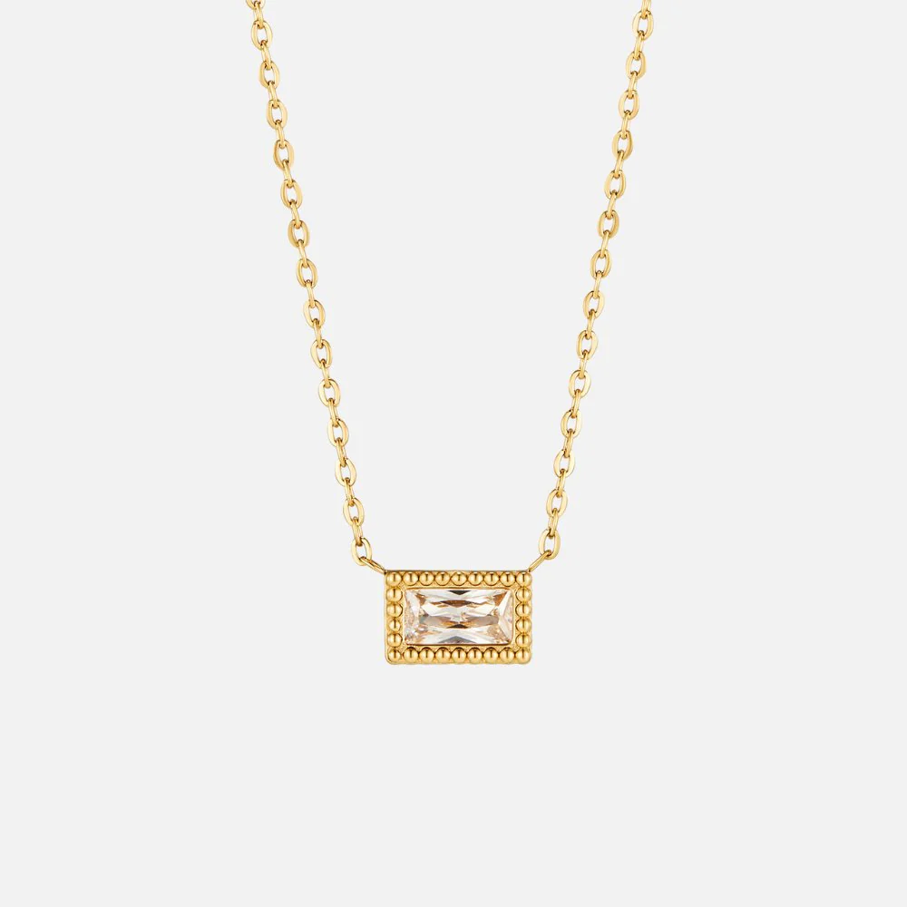 Baguette Birthstone Necklace - Image 9