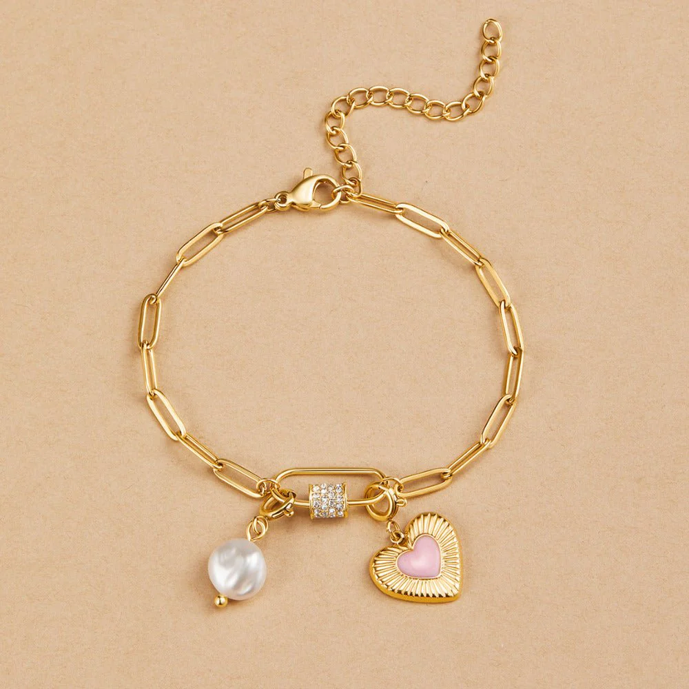 Blush Gold Heart Charm - Image 5