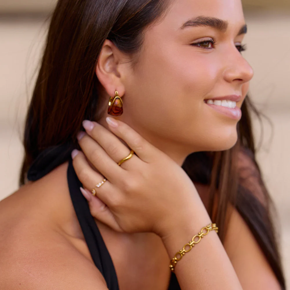 Brown Tahiti Hoop Earrings - Image 8