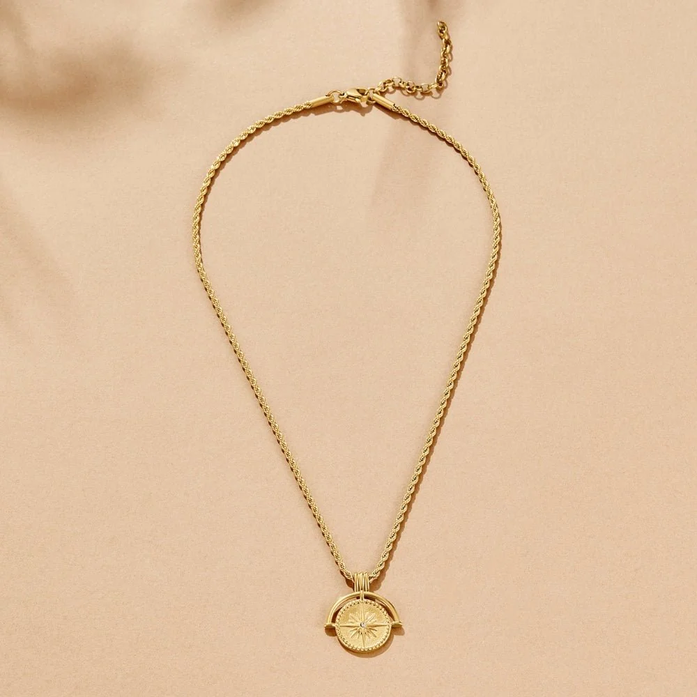 Celestial Gold Coin Necklace - Image 3