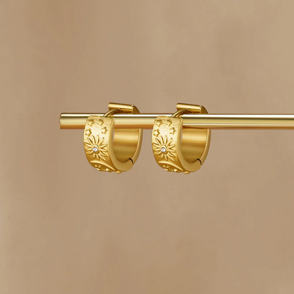 Celestial Gold Hoop Earrings