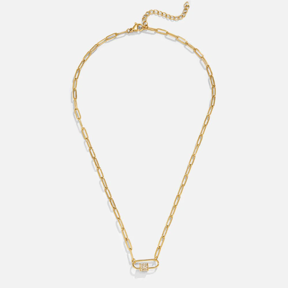 Crystal Paperclip Charm Necklace - Image 6