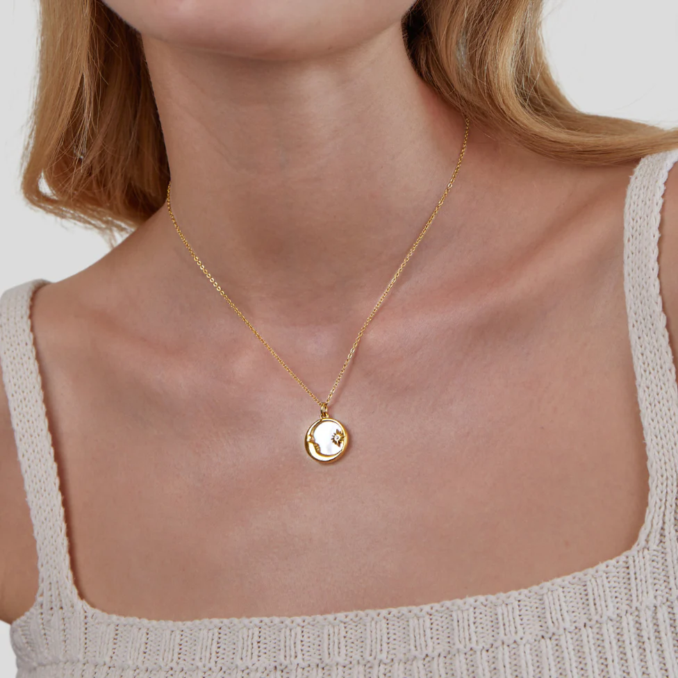 'Dreaming in the Clouds' Moon & Star Necklace - Image 5