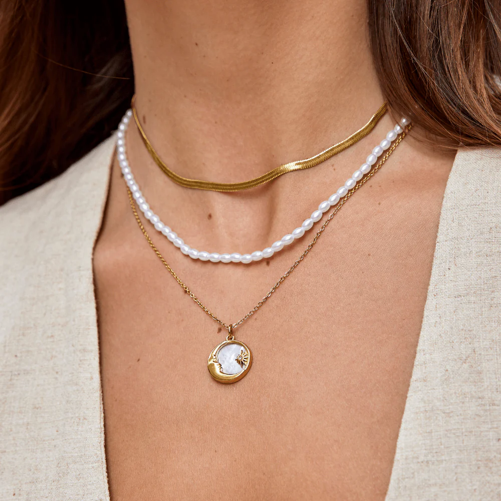 'Dreaming in the Clouds' Moon & Star Necklace - Image 7