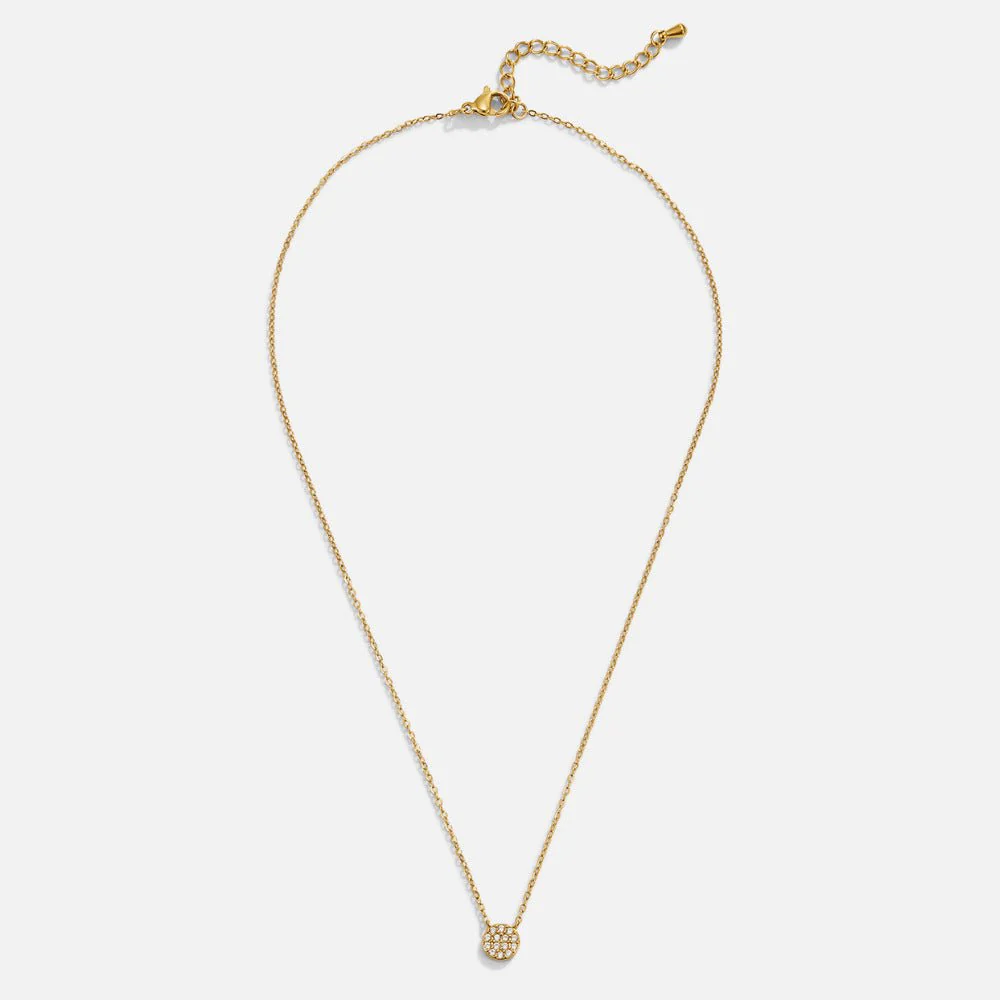 Elaine Crystal Disc Necklace - Image 3