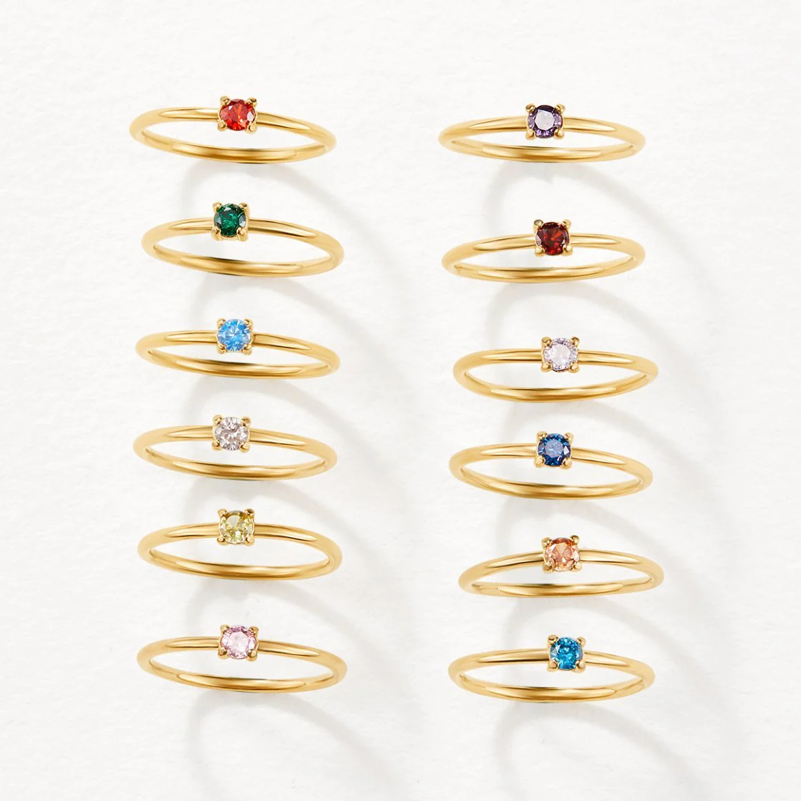 February Birthstone 18K Gold Ring - Image 3