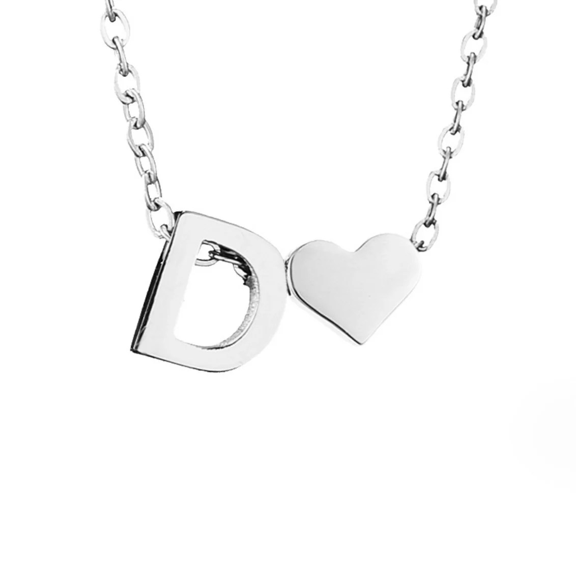 Forever Love & Letter Silver Necklace - Image 9