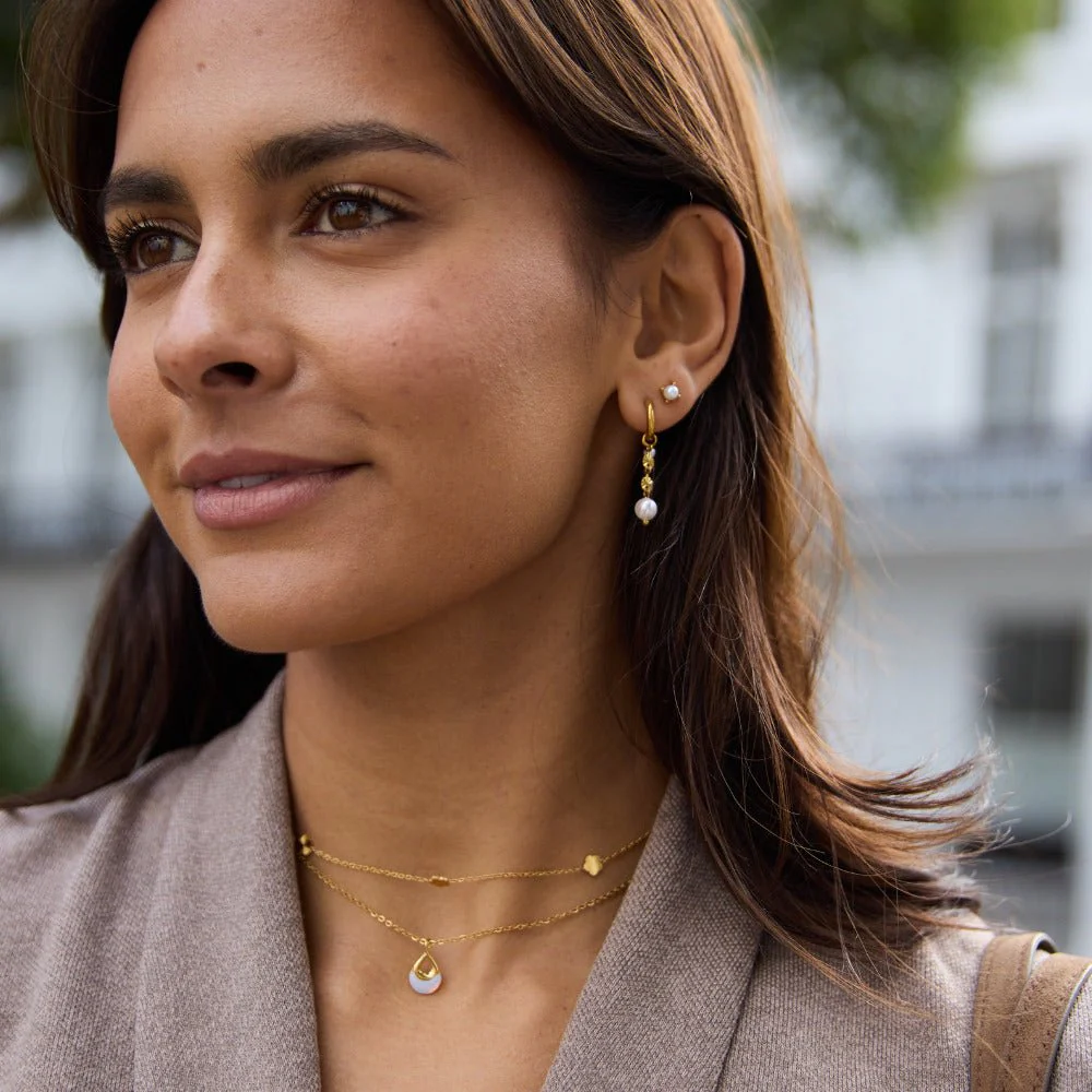 Sofia Pearl Stud Earrings - Image 3