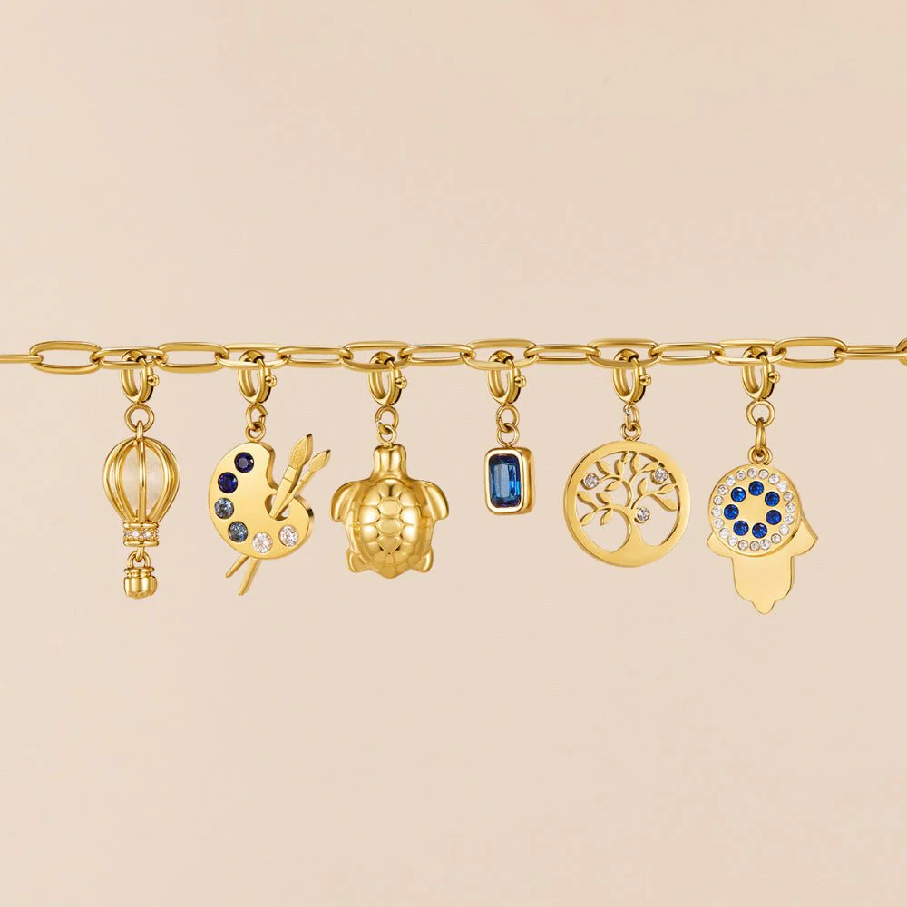 Golden Hot Air Balloon Charm - Image 4