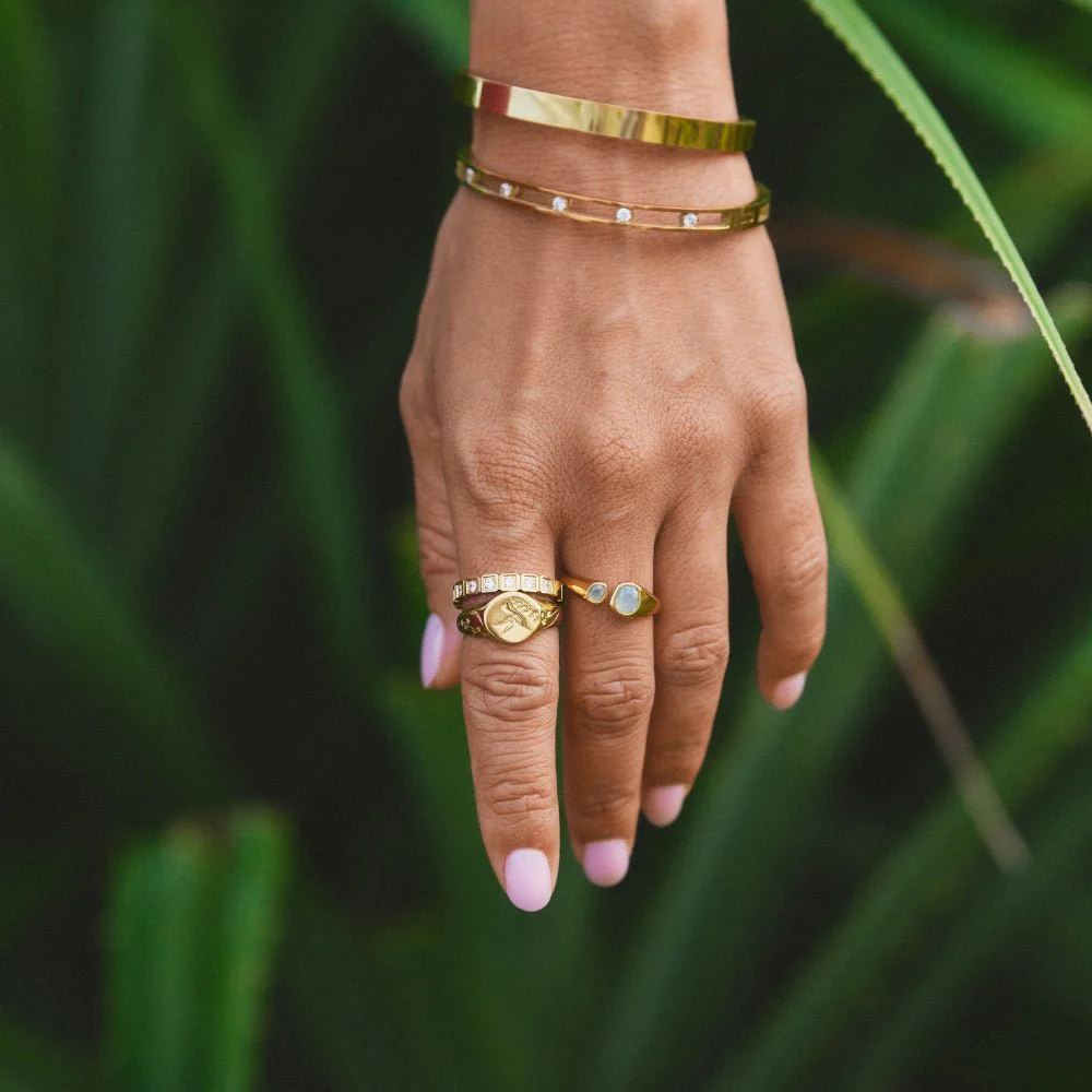 Golden Hummingbird Signet Ring - Image 3