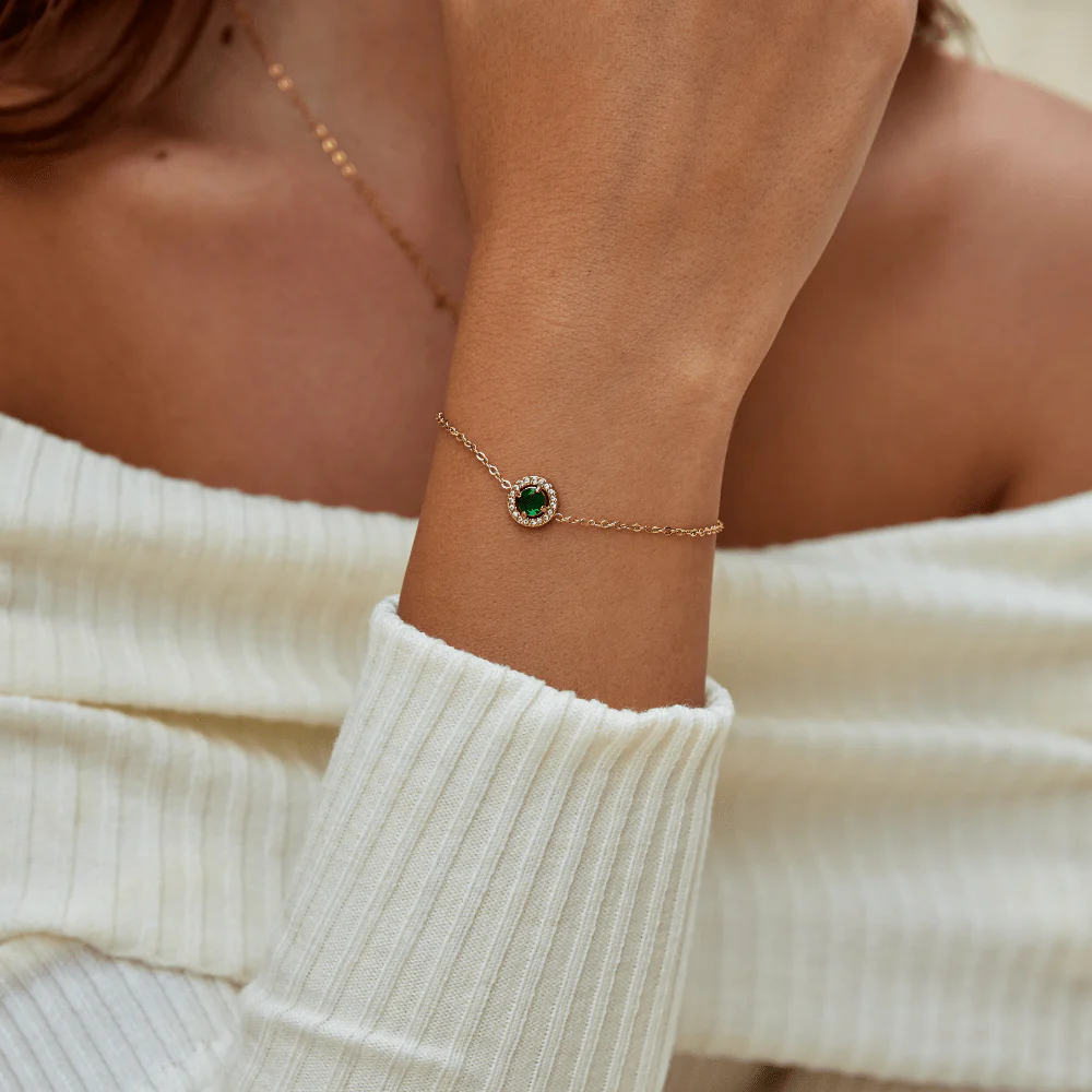 Green Emerald Crystal Bracelet - Image 7