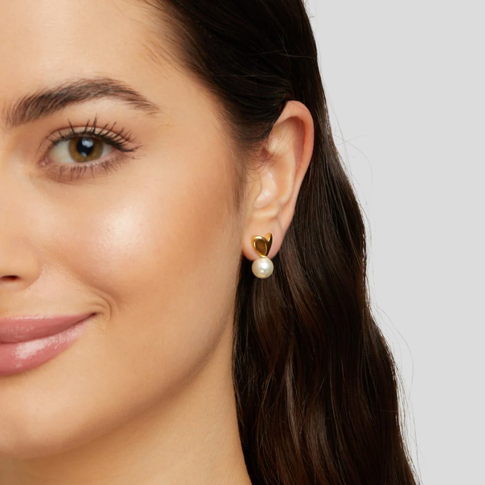 Heart & Pearl Earrings - Image 4