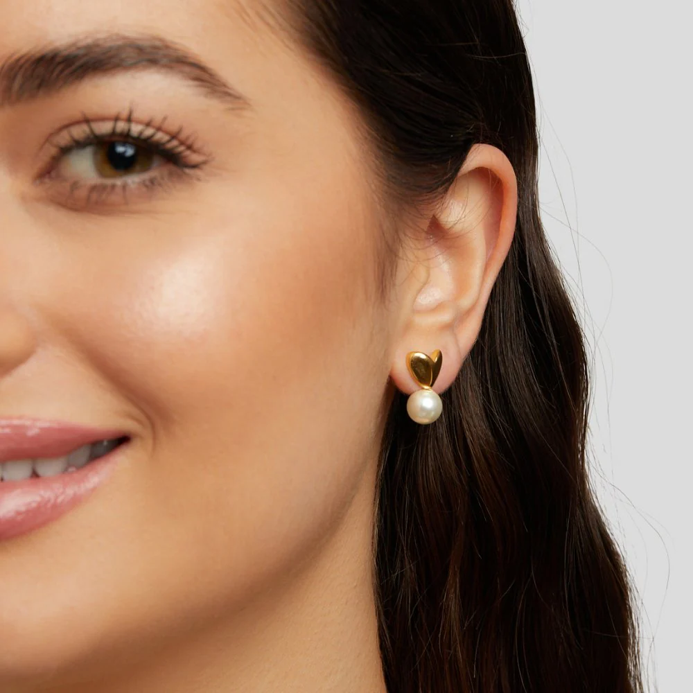 Heart & Pearl Earrings - Image 5