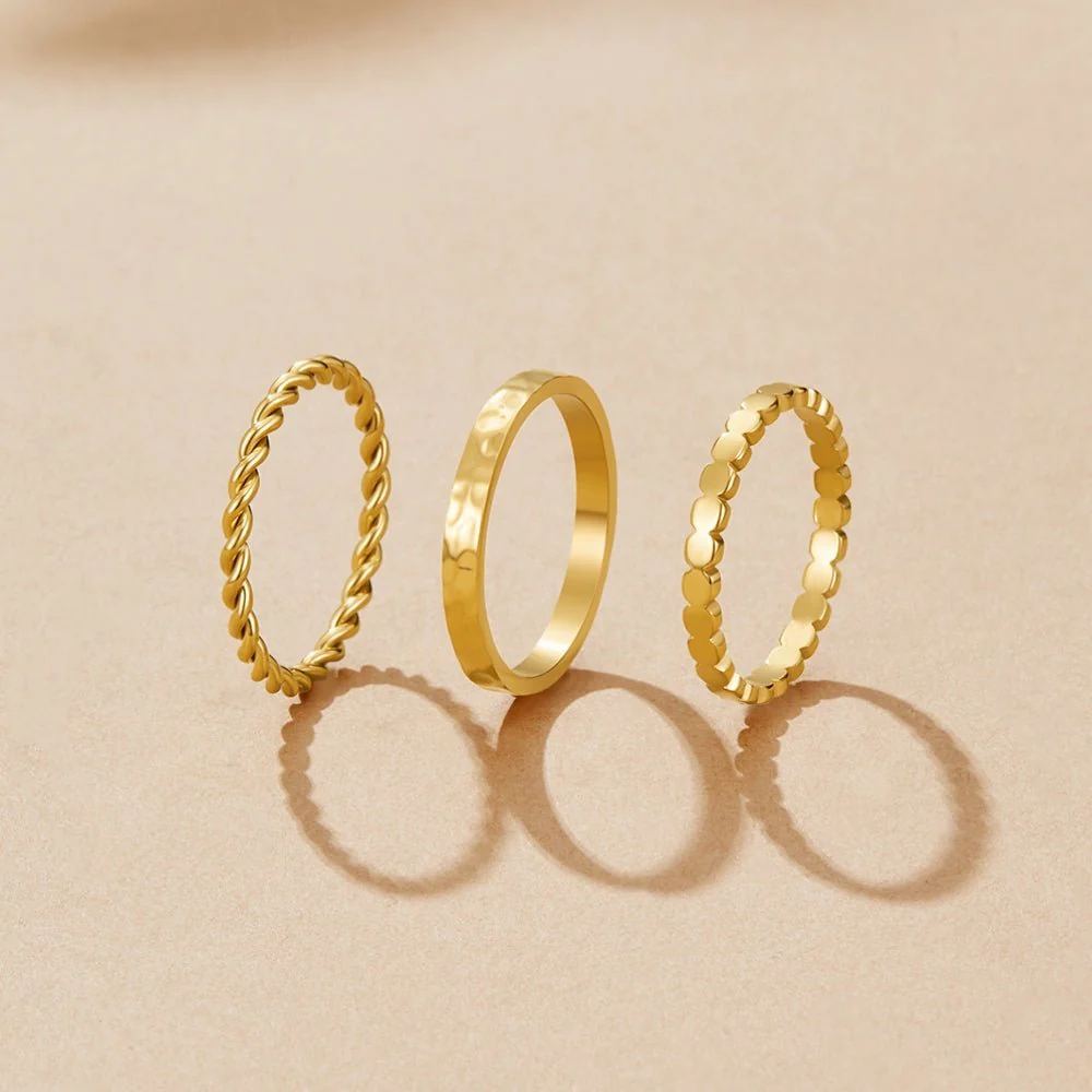 Hella Gold Stacked Ring - Image 3