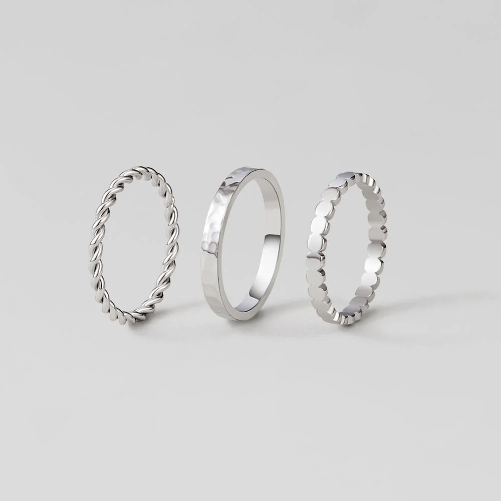 Hella Silver Stacked Ring - Image 3