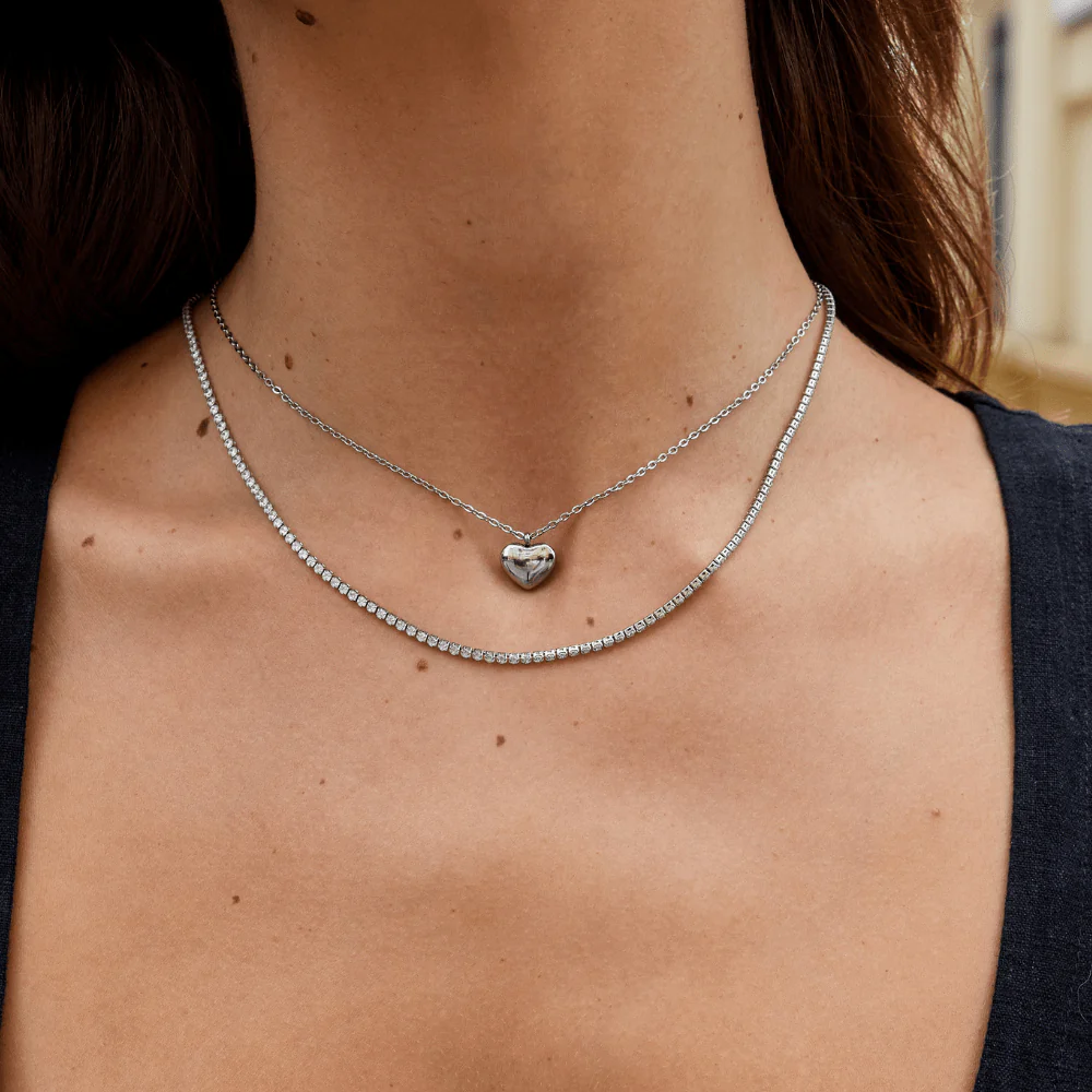 Cordelia Silver Crystal Necklace - Image 4