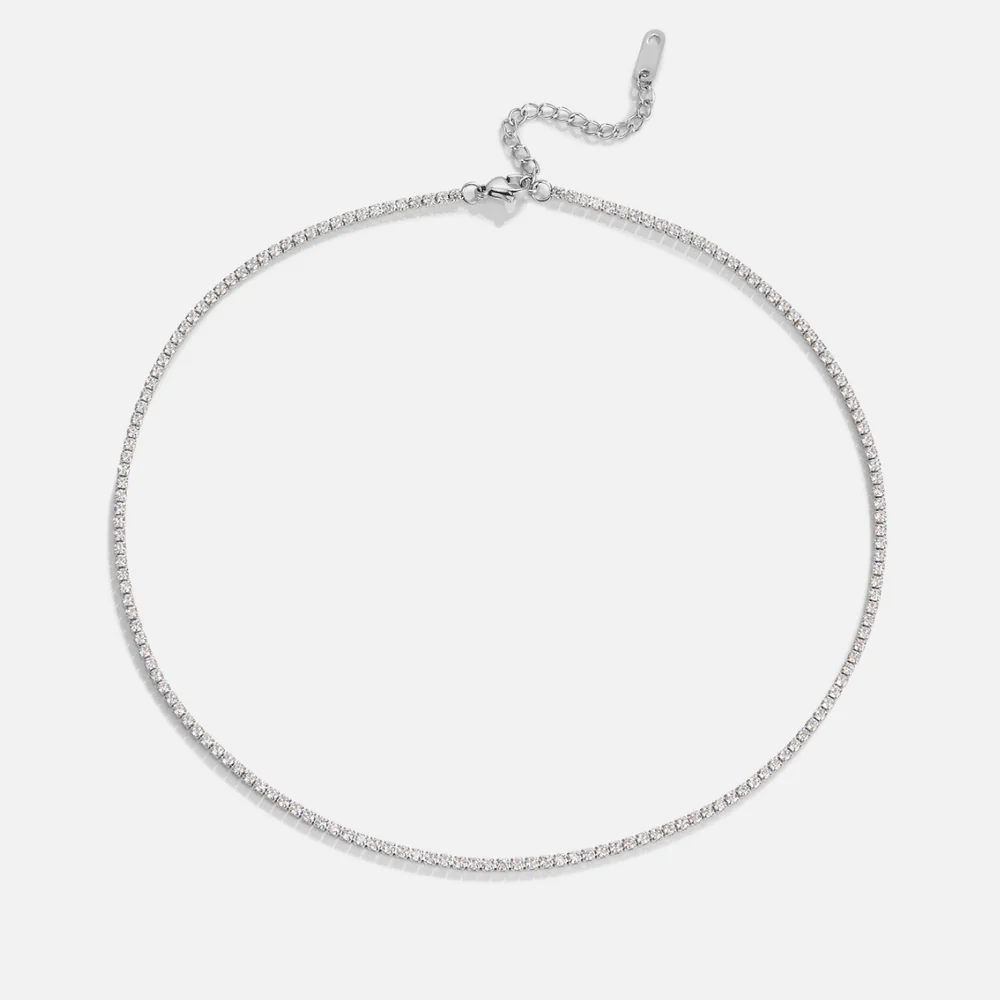 Cordelia Silver Crystal Necklace - Image 6