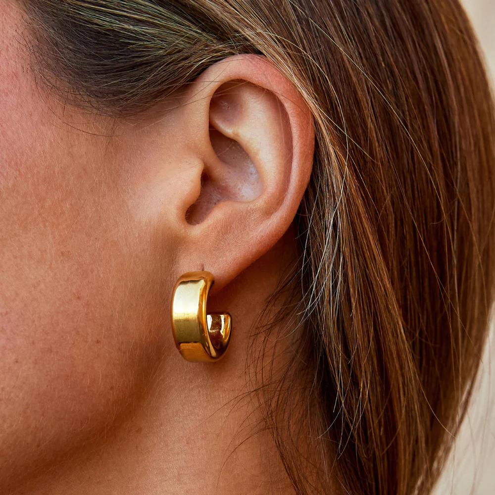 Mari Semi Hoop Earrings - Image 5