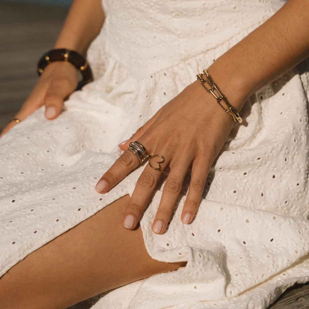 Melted Gold Heart Ring - Image 4