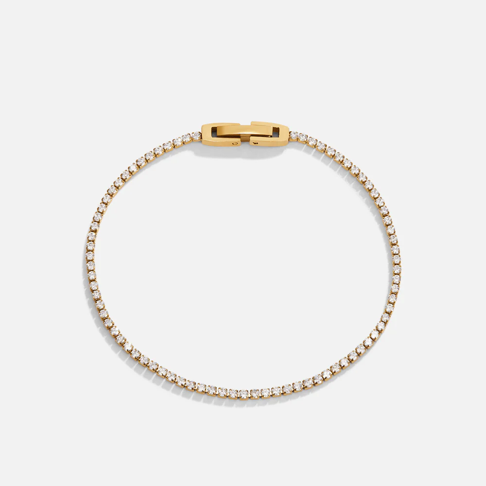 Niyah White Crystal Gold Bracelet - Image 4