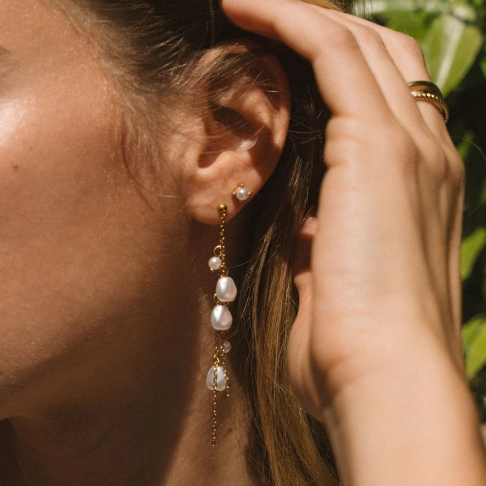 Penelope Pearl Drop Earrings - Image 2