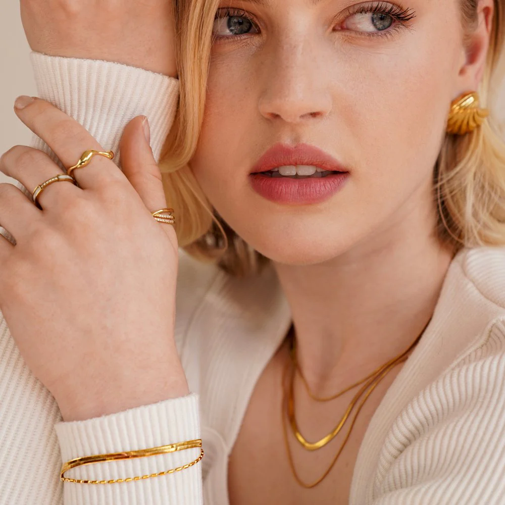 Selene Snake & Bead Chain Bracelet - Image 7