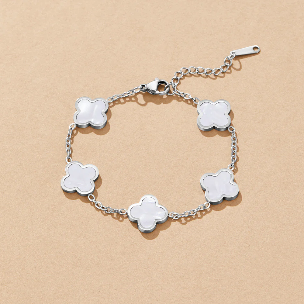 Silver Clover Bracelet - Image 3