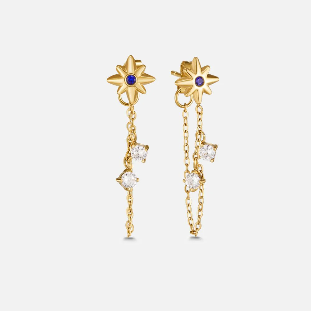 Starburst Crystal Drop Earrings
