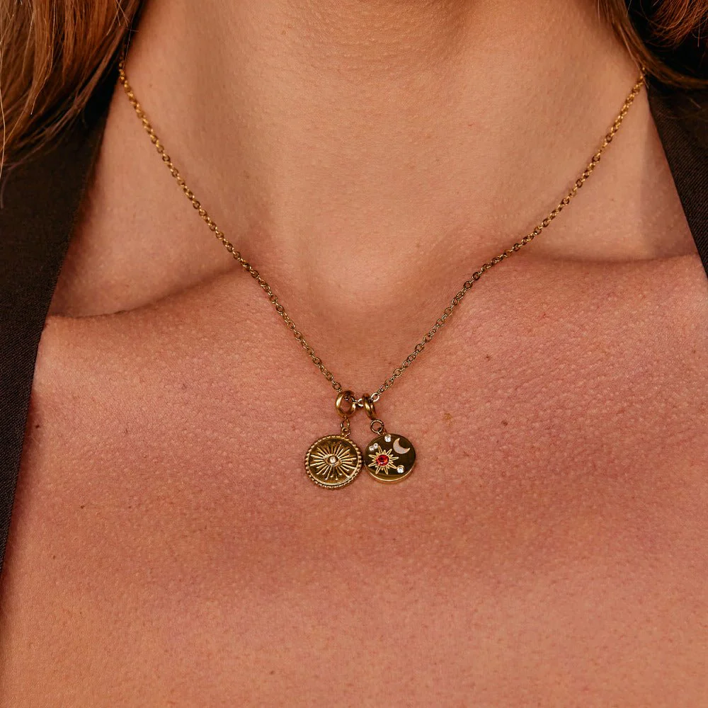 'The Truth' Gold Eye Coin Charm - Image 3