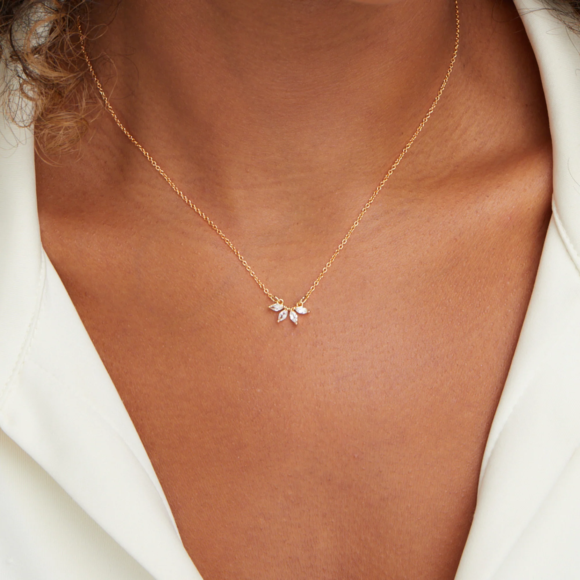 Tiffany Crystal Leaf Pendant Necklace - Image 2
