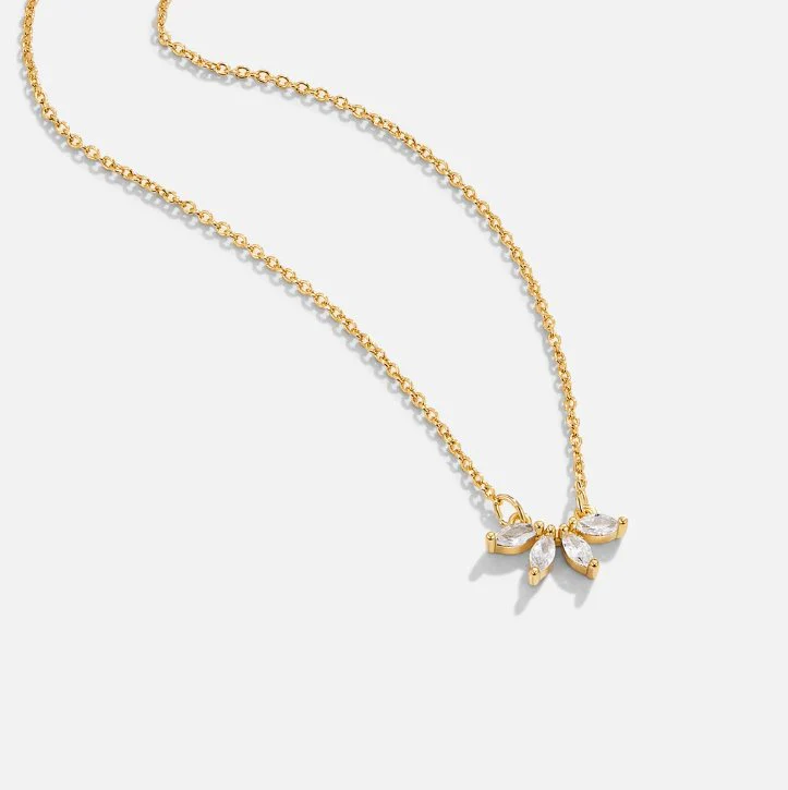 Tiffany Crystal Leaf Pendant Necklace - Image 4