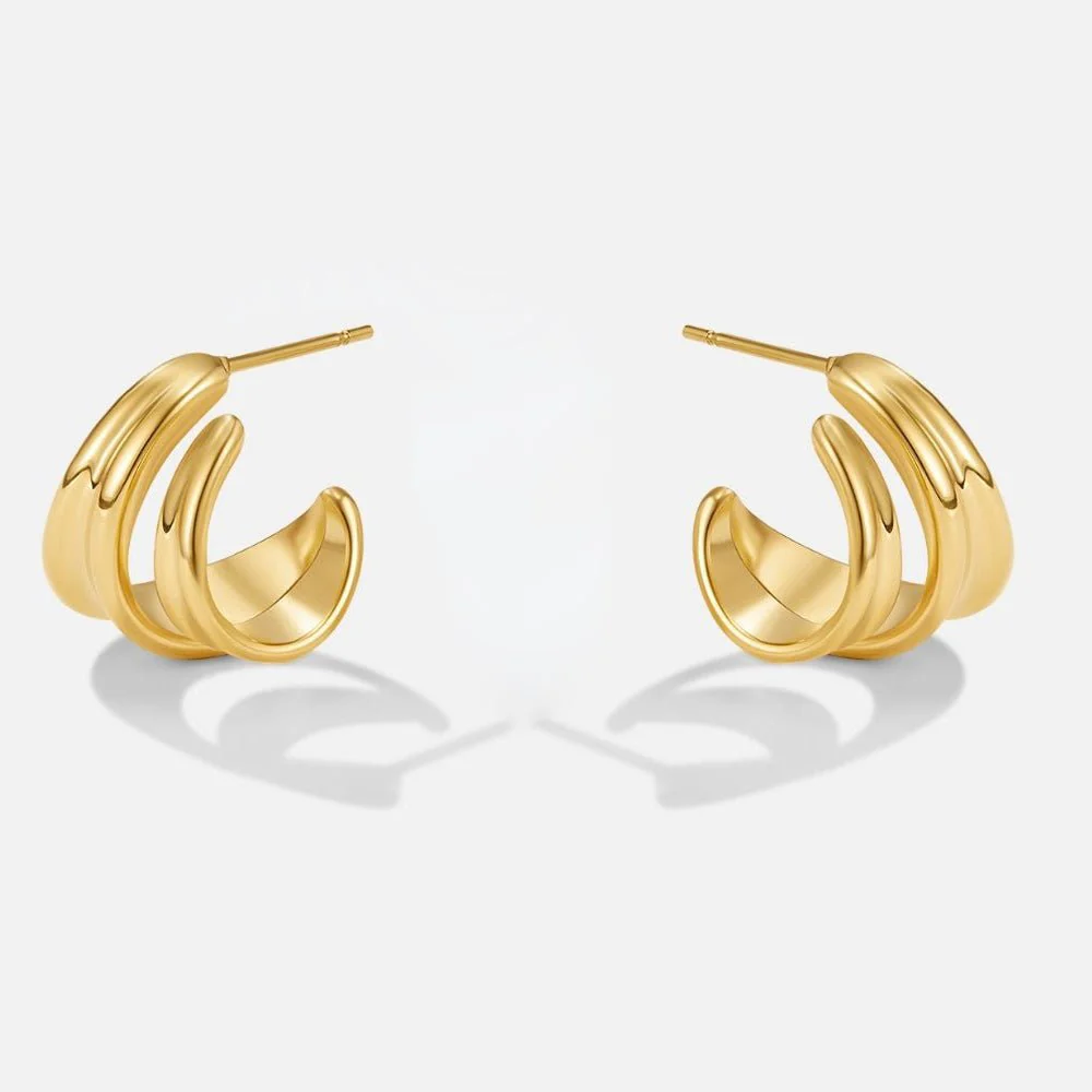 Twisted Ivana Hoop Earrings - Image 3