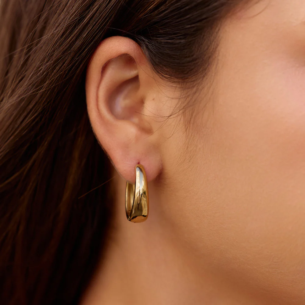 Valentina Gold Hoop Earrings - Image 2