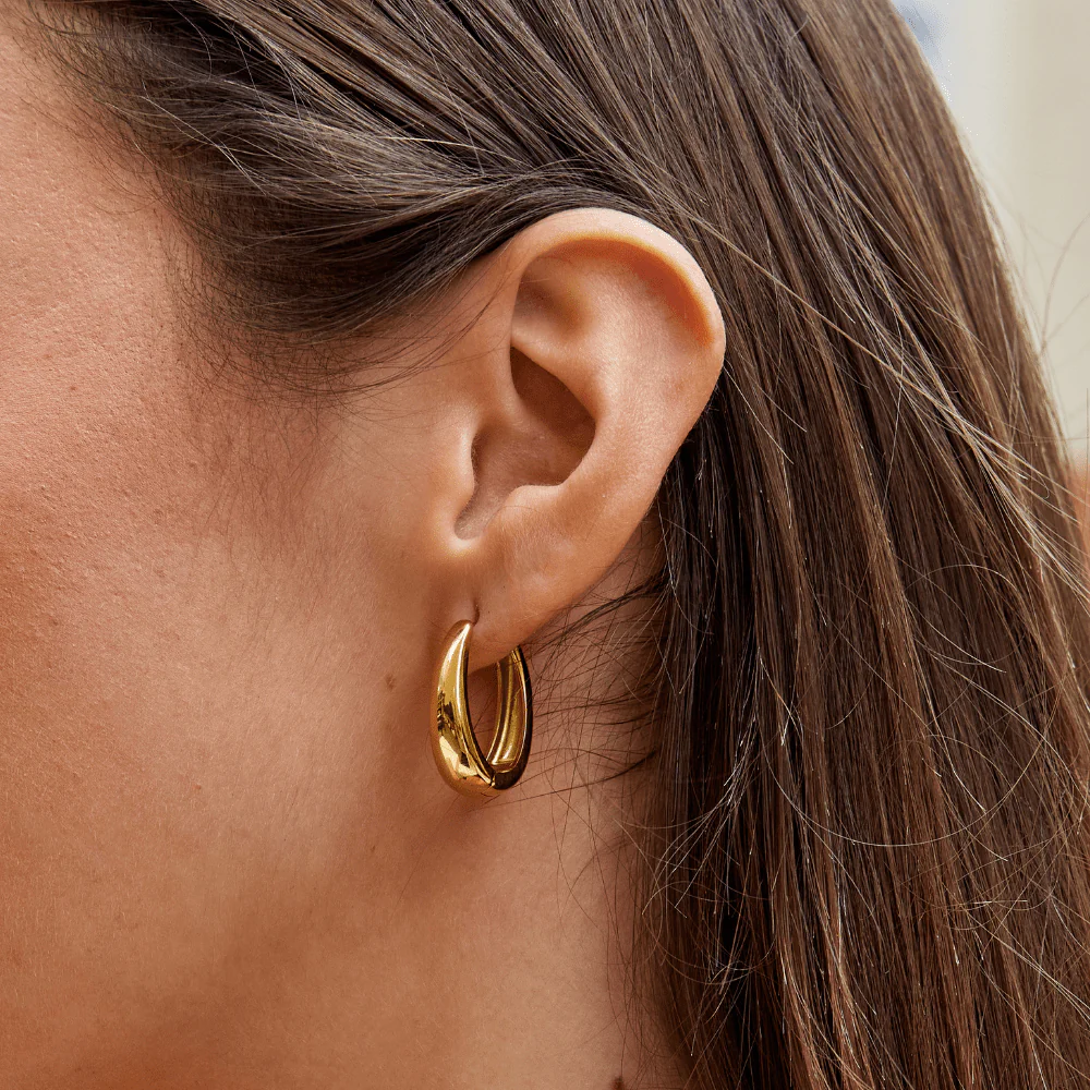 Valentina Gold Hoop Earrings - Image 3