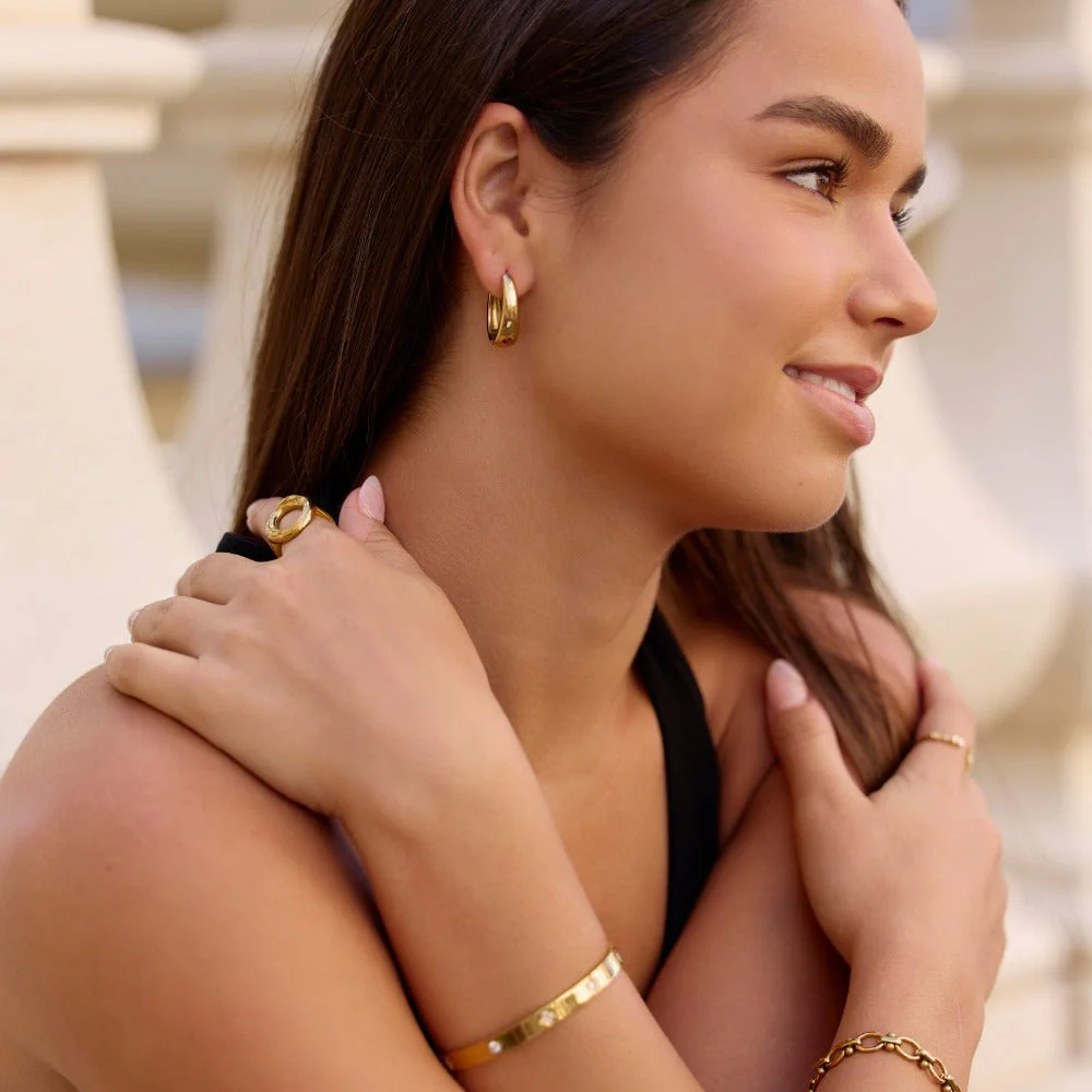 Valentina Gold Hoop Earrings - Image 8