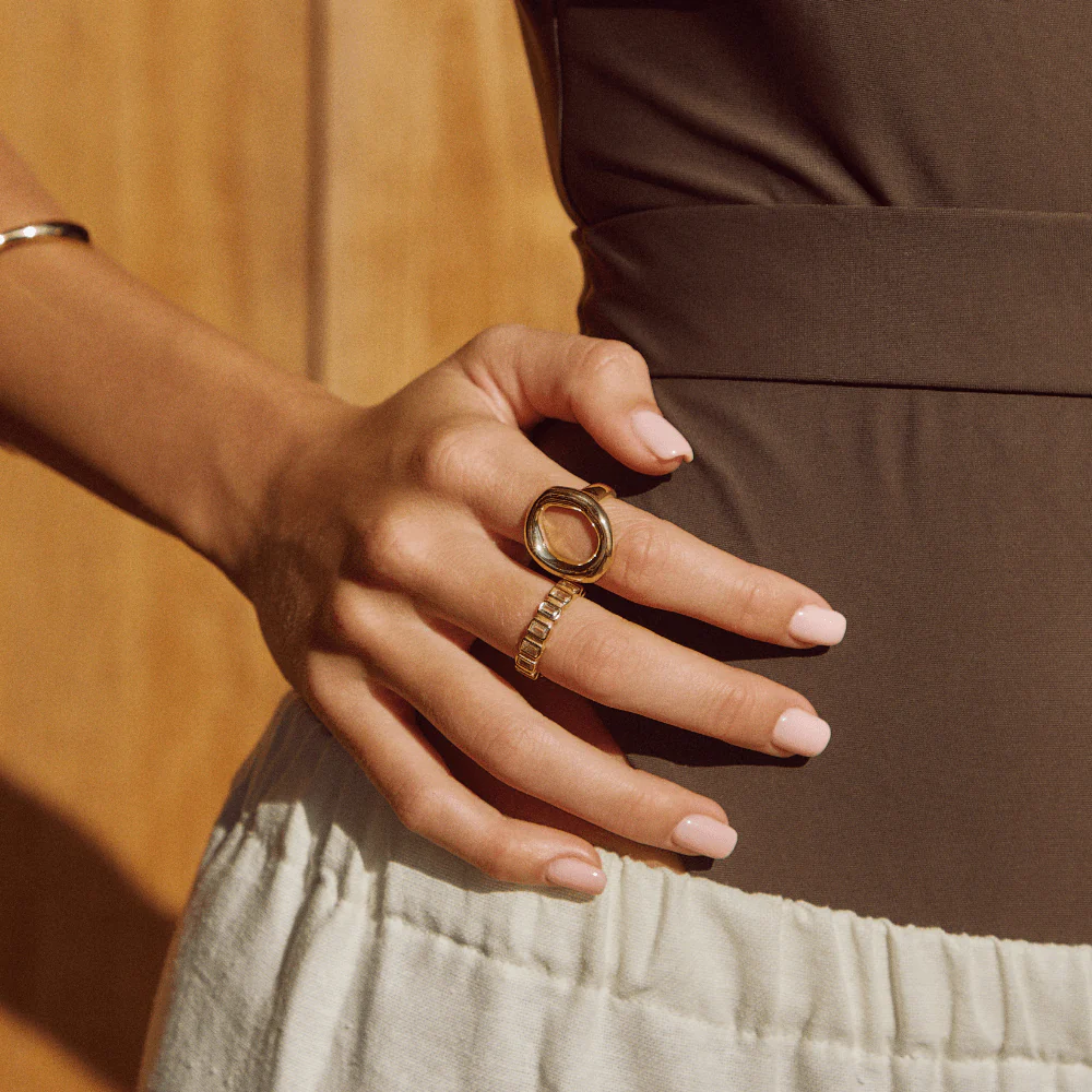Vina Melted Gold Ring - Image 2