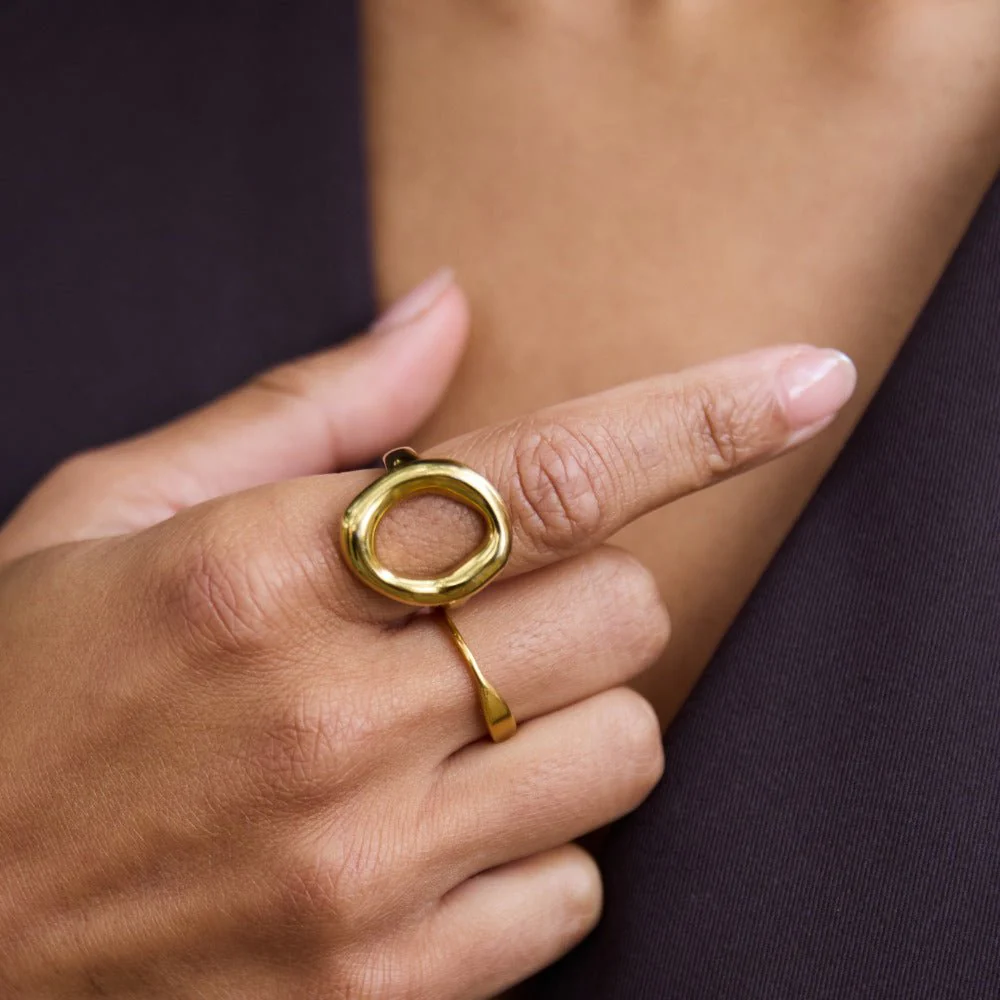Vina Melted Gold Ring - Image 3