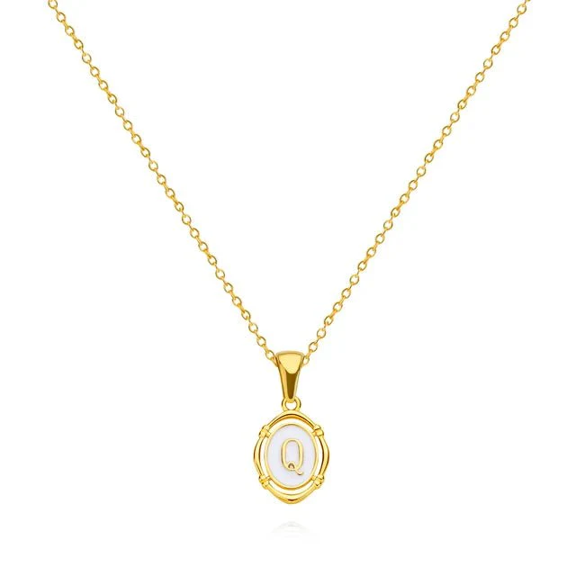 Vintage Gold Letter Necklace - Image 21