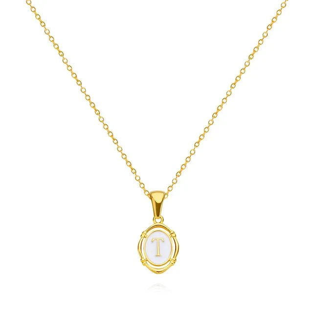 Vintage Gold Letter Necklace - Image 23